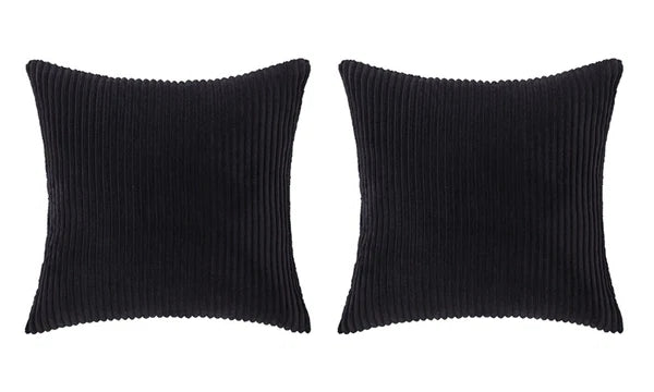 Striped Velvet Cushion Covers – Soft Decorative Pillowcases for Sofa & Bed