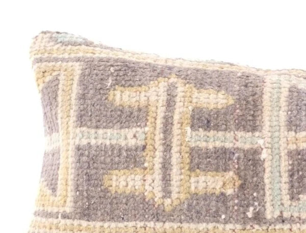 Handwoven Pillow Cover, Turkish Carpet Pillow, Kilim Pillow, 10x20 Pillow Cover