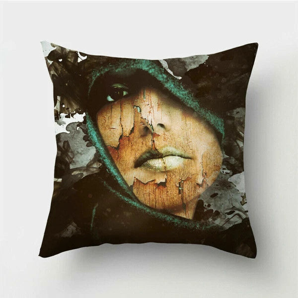 18'' Polyester Abstraction Sofa Pillow Case Cover Throw Waist Cushion Cover