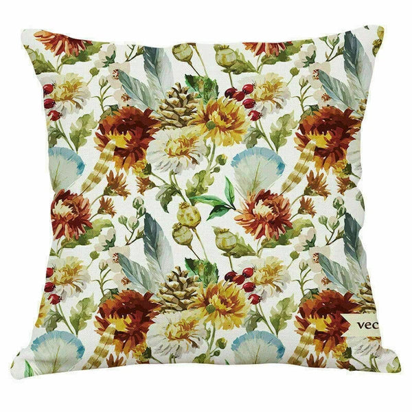 Decoration Cushion Cover Pillow Sofa Home Case Plants Office Green