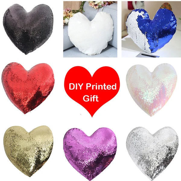 10Pcs Sublimation Blank Reversible Sequin Pillow Case Waist Sofa Cushion Cover