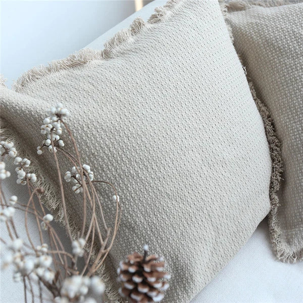 24x24in Linen Fabric Throw Pillow Cover Sofa Bed Cushion Covers Case Decorative