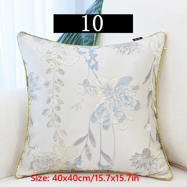 2X Chinese Satin Pillow Case Floral Cushion Covers Sofa Car Bed Home Decor Retro