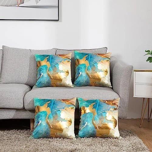 Teal and Gold Pillow Covers Gold Velvet Pillow Cases Turquoise Teal Gold