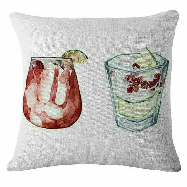 Decor Case Sofa Cover cup Cushion Throw 18" Home Beverage