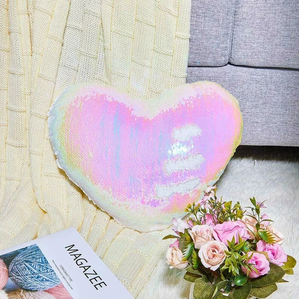 Sublimation Blank Reversible Sequin Pillow Case Cushion Cover for Home Sofa Car