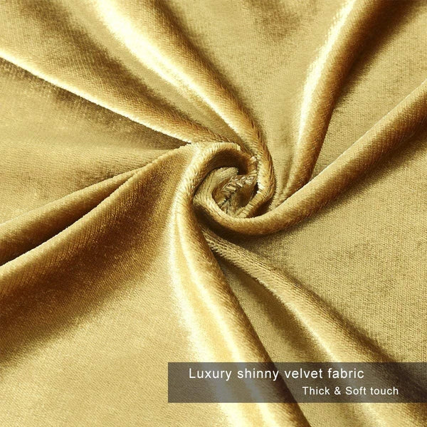 2 Pack Gold Velvet Throw Pillow Covers 18x18 for Couch Sofa Bed Cushion Decor