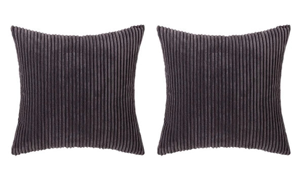 Striped Velvet Cushion Covers – Soft Decorative Pillowcases for Sofa & Bed
