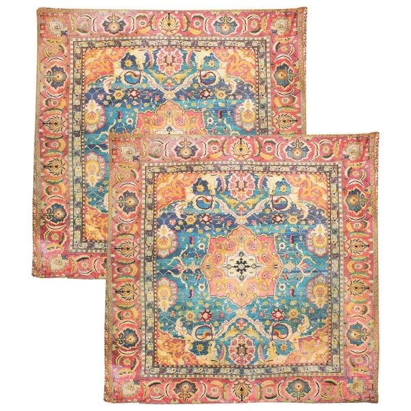 2 Pcs Pillow Case Square Cases Cushion Cover Boho Style Sofa Bed