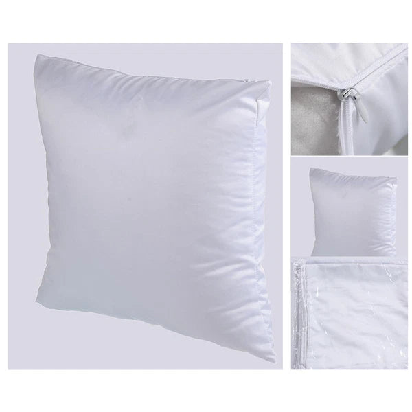 50Pcs 18" White Sublimation Blank Pillow Case DIY Sofa Car Waist Cushion Cover