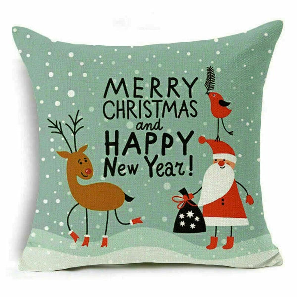 Decor Cushion 18" Pillow Cover Sofa Christmas Throw Style Home