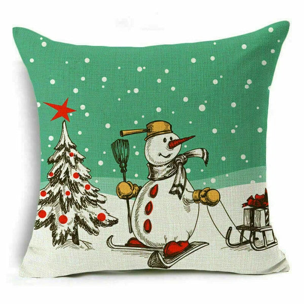 Decor Cushion 18" Pillow Cover Sofa Christmas Throw Style Home