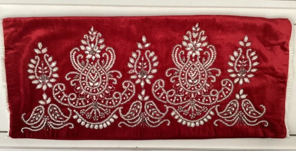 Blinged Cover Throw Sofa Bed Pillow Faux Pearls Diamonds Beads Pillowcase