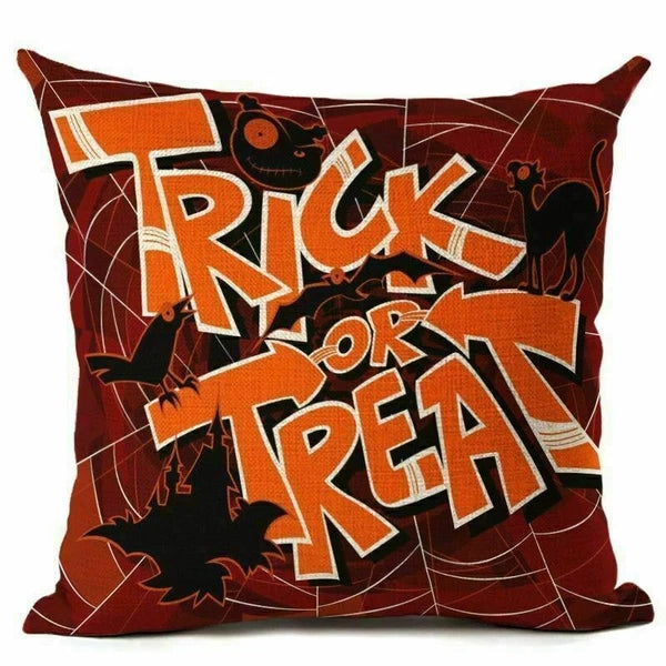 Decor Cushion Hallween Sofa Cover Cover Pumpkin 18"*18" Pillow Pillow Home Case