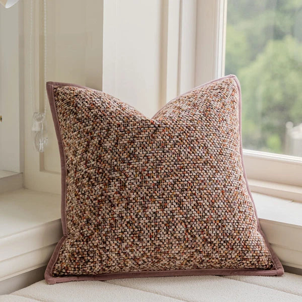 20x20in Luxury Chenille Throw Pillow Covers Sofa Bed Cushion Case Zip Closure