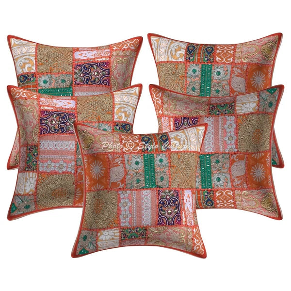 Cushion Cover Pillow Case Vintage Patchwork Traditional Throw Decor Art Yoga