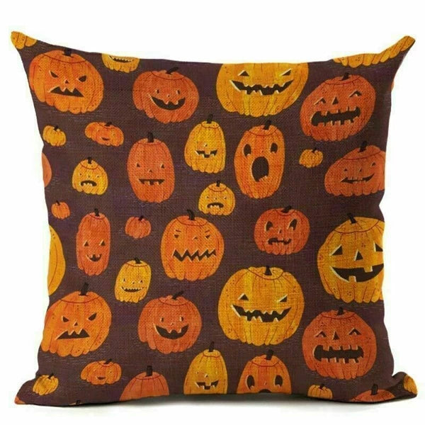 Decor Cushion Hallween Sofa Cover Cover Pumpkin 18"*18" Pillow Pillow Home Case