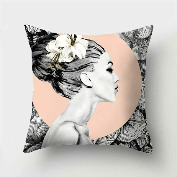 18'' Polyester Abstraction Sofa Pillow Case Cover Throw Waist Cushion Cover