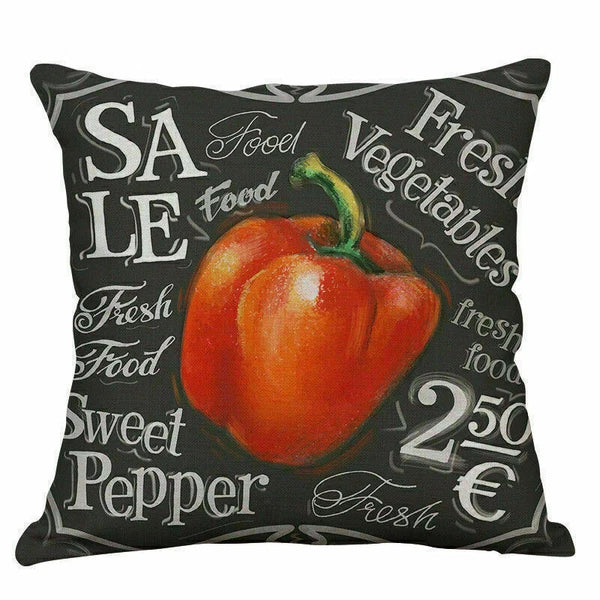 Decor Cushion Hand-painted Cover Vegetables Pillow Home Sofa Case