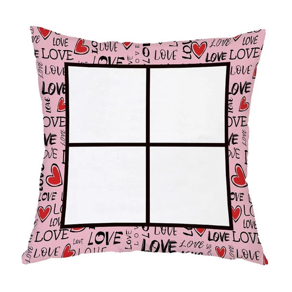 DIY Love Gift Sofa Bed Polyester Soft Cushion Cover Sublimation Blank Home Decor