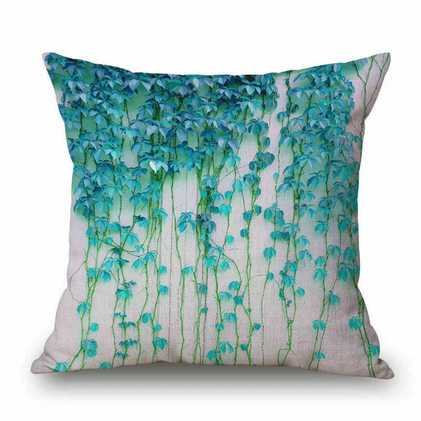 Plant Pattern Home Sofa Decor Pillow Case Waist Cushion Cover 18"