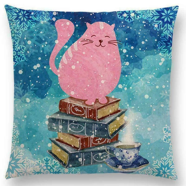 Pillow Series Sofa Letters Cushion Case Books Read Decorative Cover Study Time