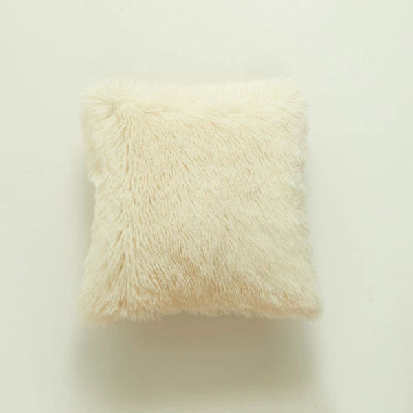 Fluffy Faux Fur Shaggy Pillow Case Plush Cushion Cover Sofa Bed Home Decor 17"