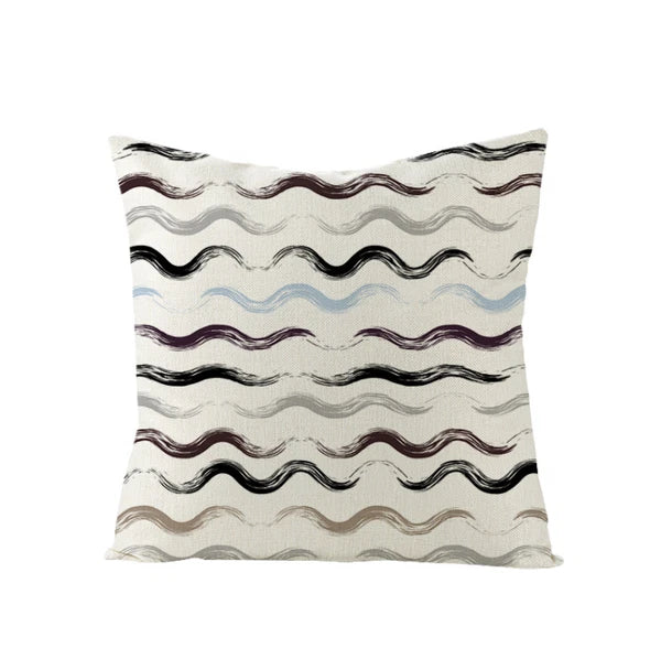 18" CUSHION COVER PHOTO SOFA BED VINTAGE MODERN NOVELTY Flax Pillow Case