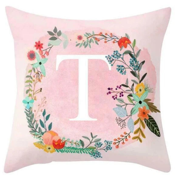 18inch Pink Letters Pillow Case Throw Sofa Home Decor Cushion Cover
