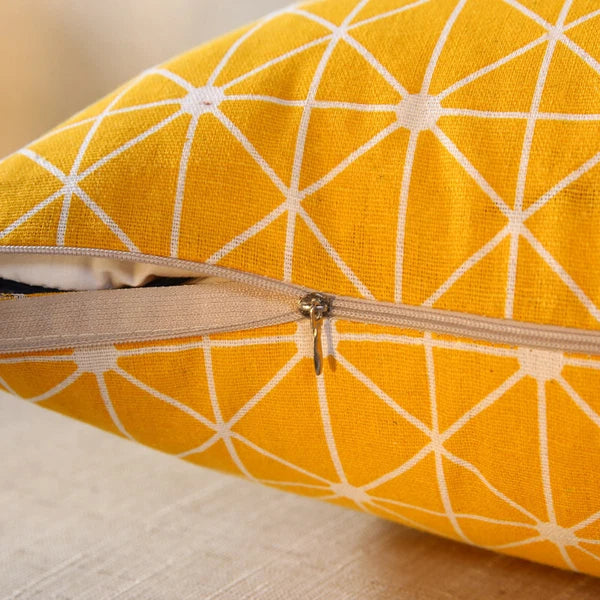 LINEN DOUBLE SIDE SQUARES CUSHION COVER PILLOW CASE HOME SOFA DECOR 18'' X 18''