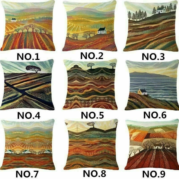 Decor Cushion Home Village Cover Sofa 18" Fashion Case Throw