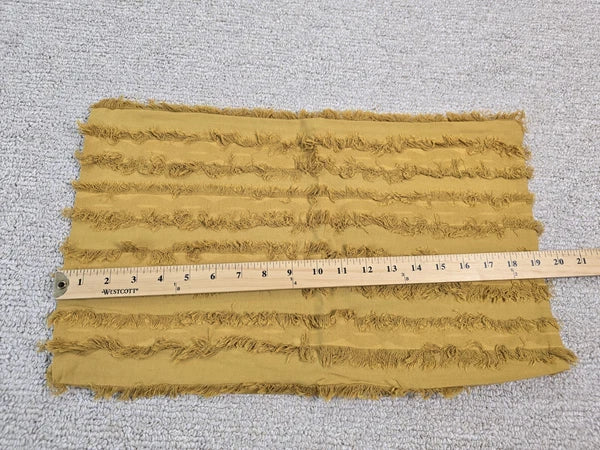Fringe Yellow 12x19 Cushion Throw Cover Pillow Case Bed Chair Couch Decor Zip