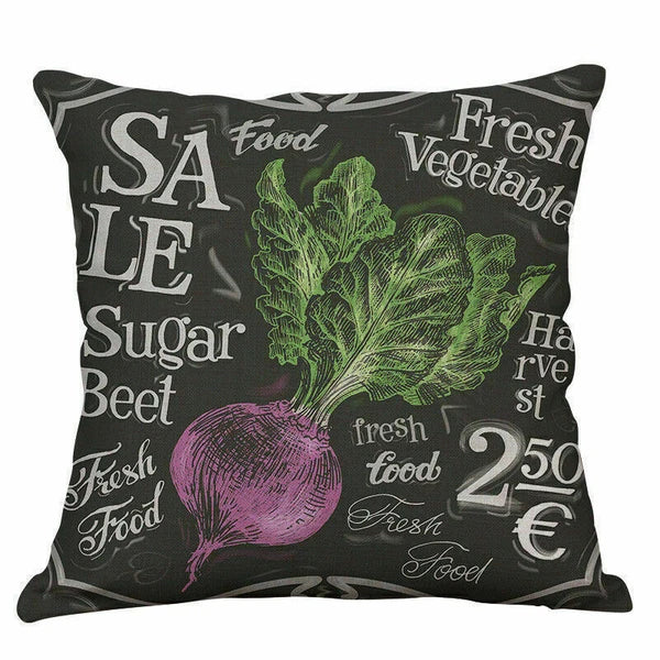Hand-painted Vegetables Sofa Cushion Cover Home Decor Pillow Case