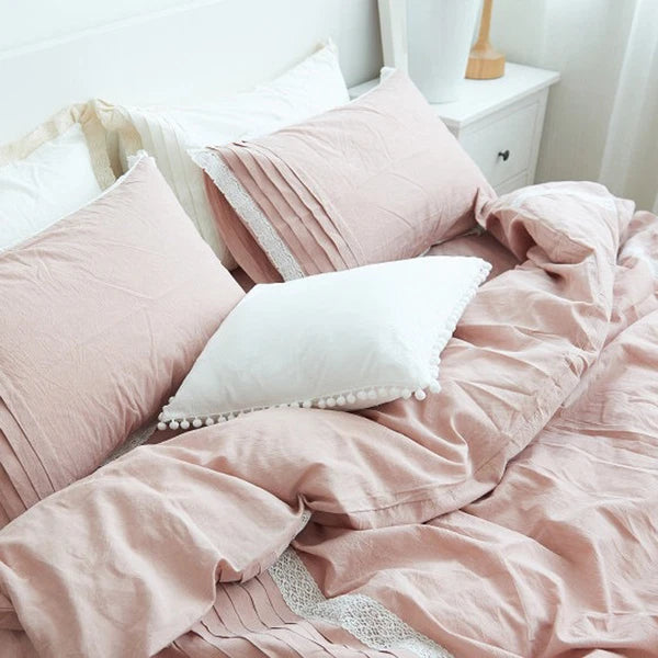 Nordic Style Pom-pom Washed Cotton Pillowcase Throw Pillow Case Sofa Cushion