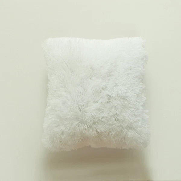 Fluffy Faux Fur Shaggy Pillow Case Plush Cushion Cover Sofa Bed Home Decor 17"