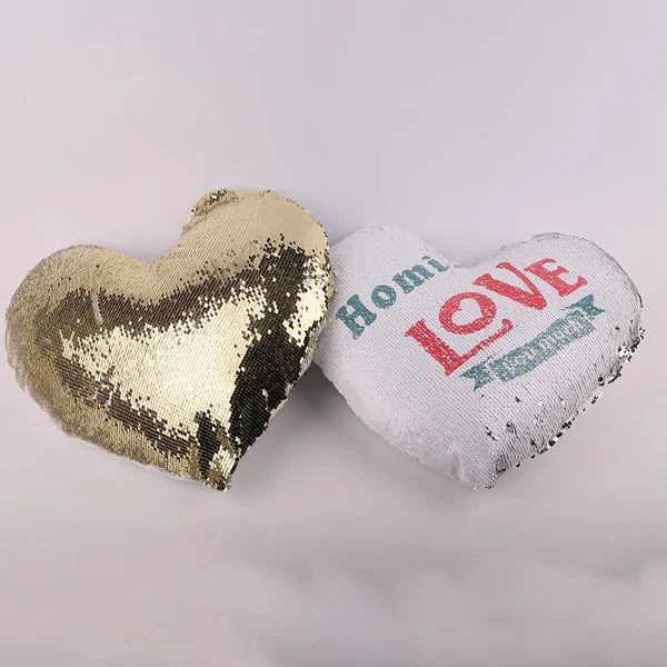 Sublimation Blank Reversible Sequin Pillow Case Cushion Cover for Home Sofa Car