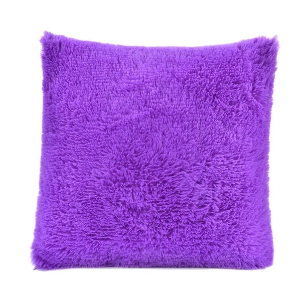 Cushion Cover Solid Color Soft Pillowcase Office Home Bed Sofa Car Décor New