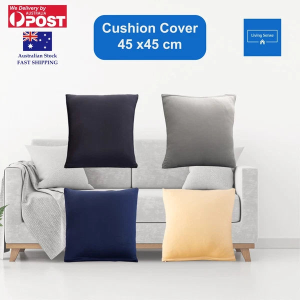 Sofa Cushion Cover 45x45cm Plain Solid Colour Throw Pillow Case Cushion Cases