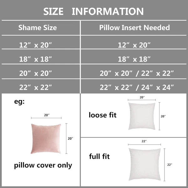 Super Soft Decorative Velvet Cushion Covers for Sofa Couch Bed, 20 X 20 Inch (50