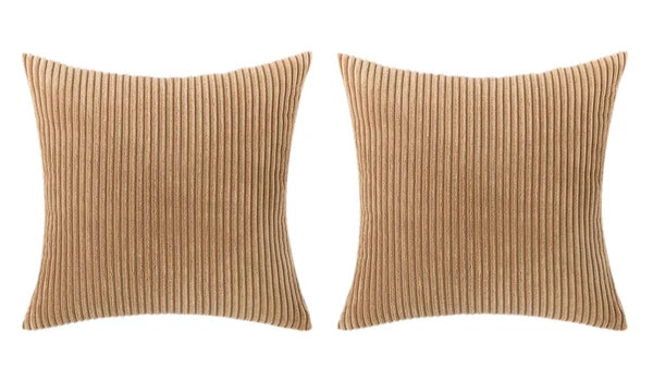 Striped Velvet Cushion Covers – Soft Decorative Pillowcases for Sofa & Bed
