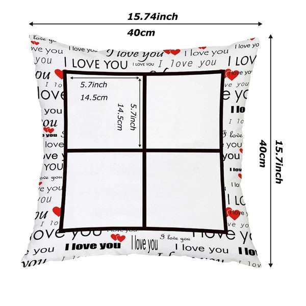 DIY Love Gift Sofa Bed Polyester Soft Cushion Cover Sublimation Blank Home Decor