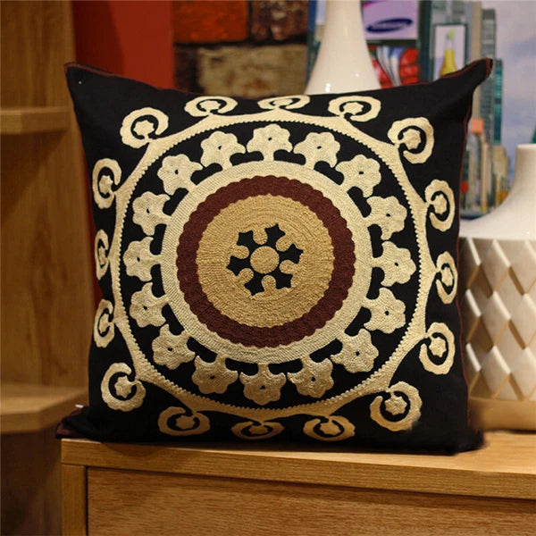 Boho Cushion Cover Bohemian Throw Pillow Case Ethnic Sofa Bed Embroidery NEW