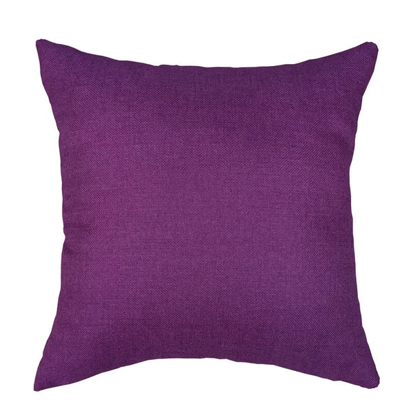 New 16*16" Plain Linen Cushion Cover Pillow Cases Home Sofa Decor Multicolor