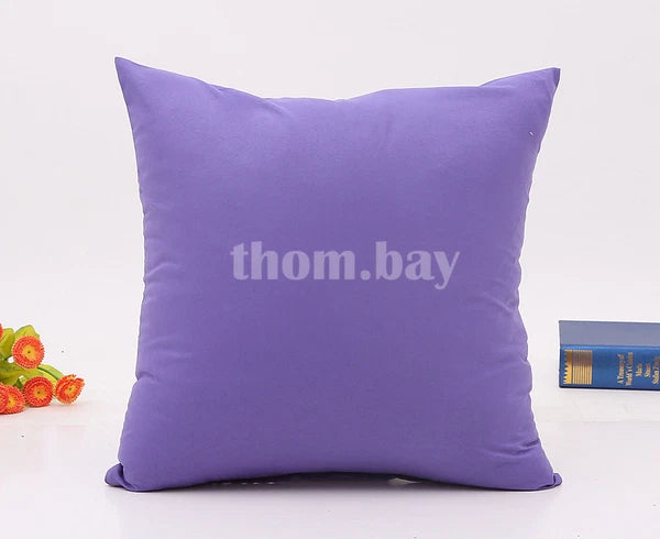 Plain Fluffy Classic Comfy Cushion Cover Cotton Linen Throw Pillow Case Bed Sofa