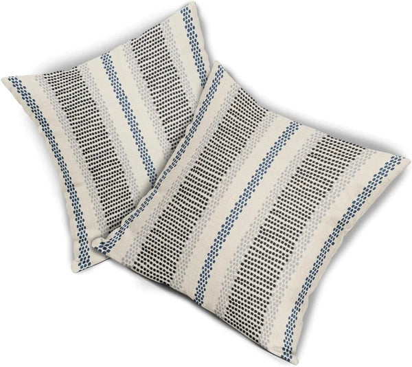 Black Blue Pillowcases, Bohemian Rustic Cushion Covers Decorating Sofa Bed