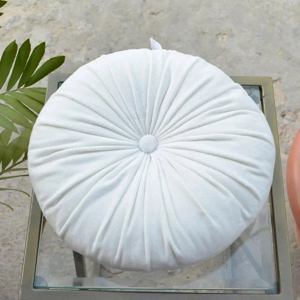 Luxurious Velvet Round Floor Cushion Cover Soft Cozy Seating Sofa Bedroom Decor