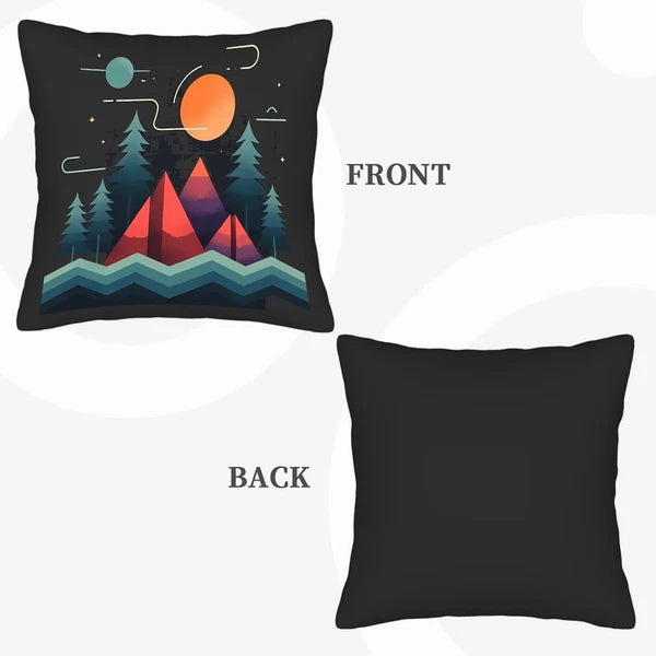 Stylized Night Sky Throw Pillow Covers 18x18in Set of 2 - for Couch Bed Car