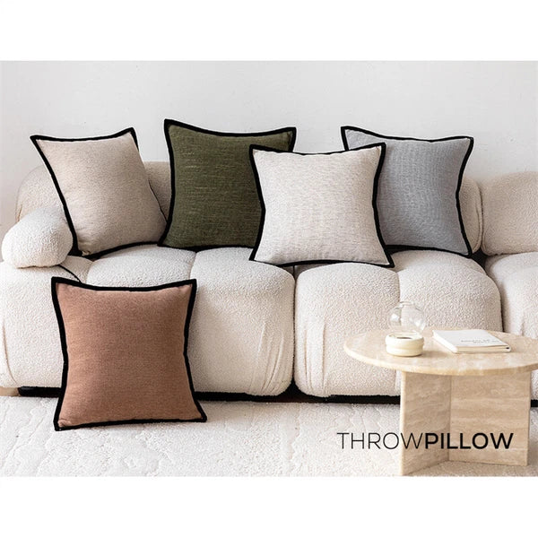 20"x20" Vintage Chenille Fabric Throw Pillow Covers Sofa Bed Cushion Cover Case