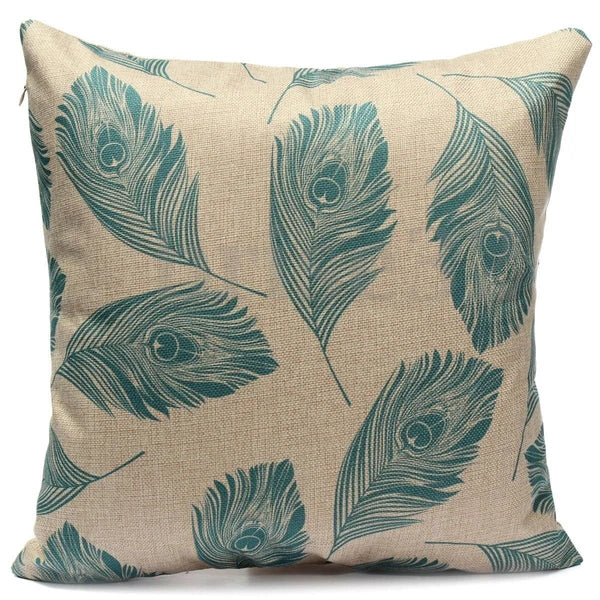 Leaves Feather   Cushion Cover Throw Pillow Case Home Sofa Car Decor