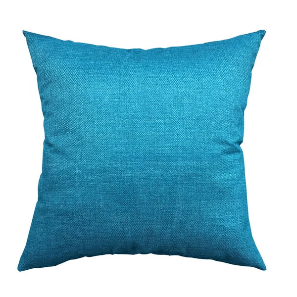 New 16*16" Plain Linen Cushion Cover Pillow Cases Home Sofa Decor Multicolor